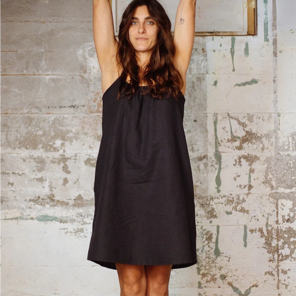 NET Jungmaven Sundance Hemp Slip Dress, Black